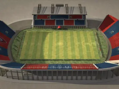 Stadium - Athletic Club San Lorenzo de Almagro Low-poly 3D model
