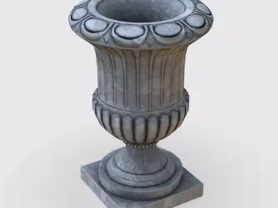 Elegant Classical Urn  Low-poly 3D model