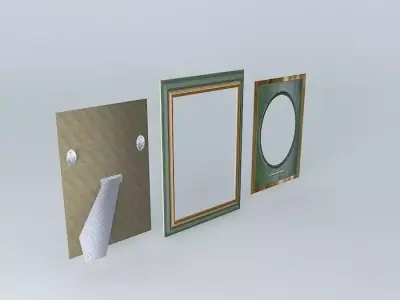 Picture FrameBespoke Regency Satin Oval Mount Free 3D model