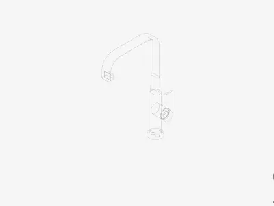 Sink Mixer - Luxury - Green Low-poly 3D model