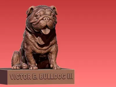 NCAA - Fresno State Bulldogs MASCOT STATUE - 3D PRINT 3D print model