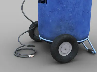 Air compressor Lowpoly Low-poly 3D model