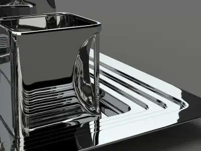 Decoration 34 Tea Set art deco 3D model