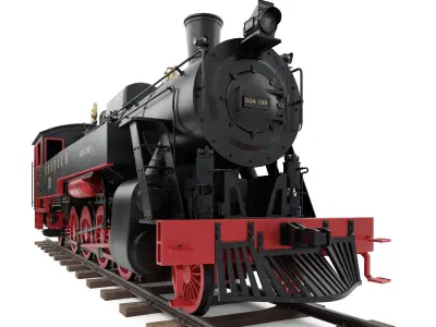 Steam Locomotive 3D model