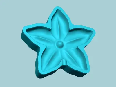Stephanotis Flower Mold - Artificial EVA Molding 3D print model