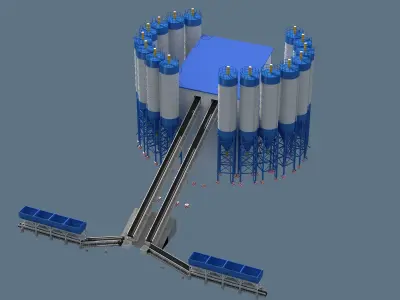 Asphalt Mixing Plant  3D model