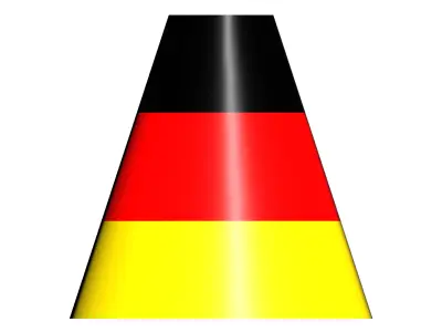 Germany flag on different geometric shapes 3D model