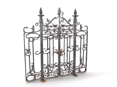 Elegant Iron Gate model pack Low-poly 3D model