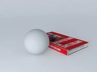 Book and ball Free 3D model