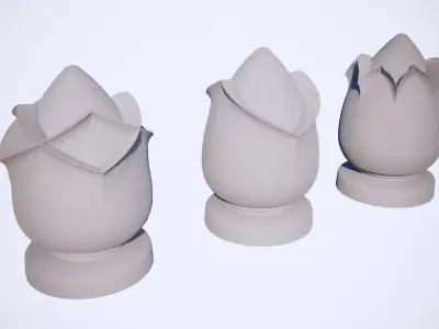 Jasmine Buds Javanese Ornaments 3D model