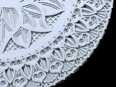 Lotus Flower Mandala  3D model