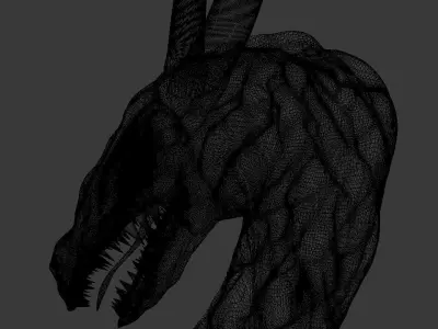 Dragon 3D Model Detailed Scult 3D model