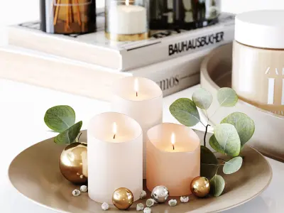 Decorative Set 167 Low-poly 3D model