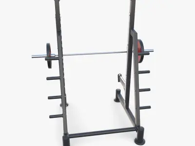 Squat rack 3D model