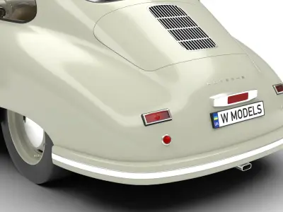Porsche 356 1300 1952 3d model HQ 3D model