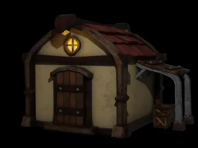 Stylized Middle-earth House Free 3D model