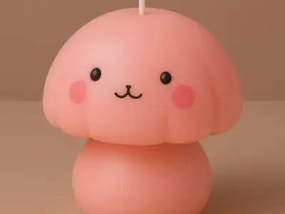 Cute Mushroom Candle Mold 3D print model