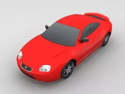 Hyundai Coupe Low-poly 3D model