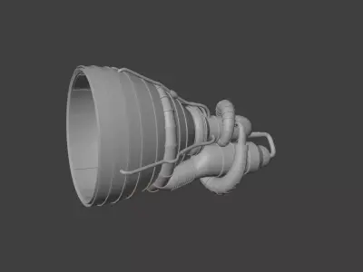 Simple Rocket Engine Free 3D model