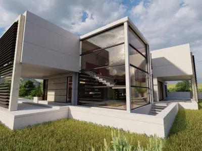 Casa Scene-villa-modern house 3D model