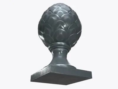 Fir cone sculpture 3D model