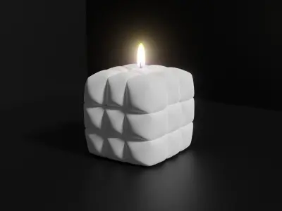 Puffy Candle 3D model