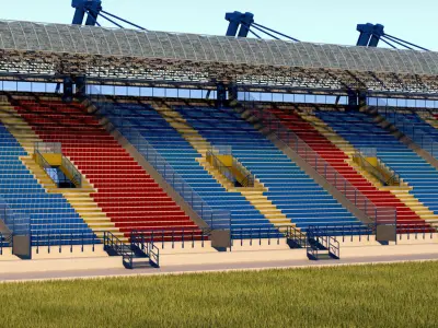Stadium Sport Soccer Tribune High detail 3D model