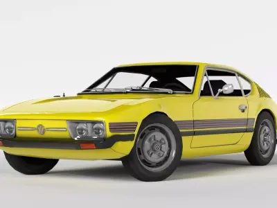 Volkswagen SP2 1973 Low-poly 3D model