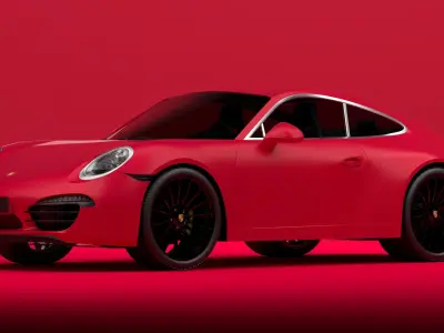Porsche 911 Red 3D model