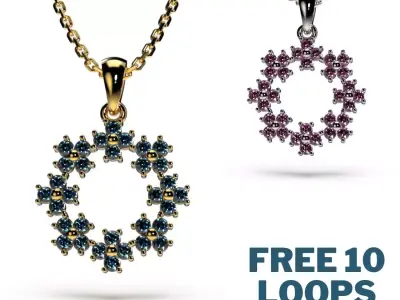 Diamond PENDANT Valentines Day Gift 3D print model