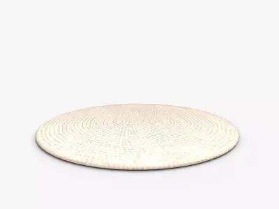 Gracie Oaks Felt Ball Rug 3D model