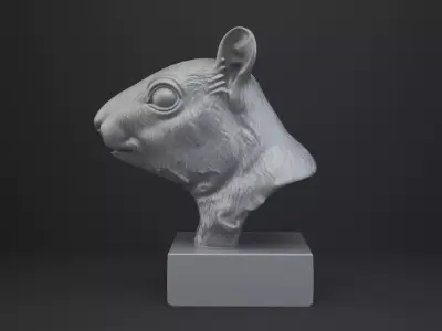 Squirrel Bust - Animal Figurine 3D print model