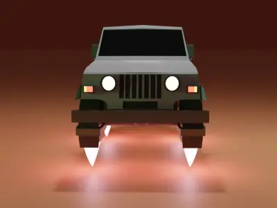 Low Poly Jeep Vehicles 3D model