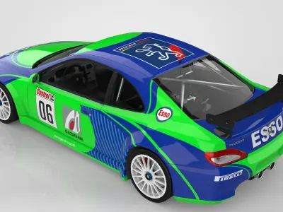 Peugeot 406 Coupe Silhouette 3D model