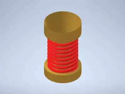 3D Spring Animation 3D model