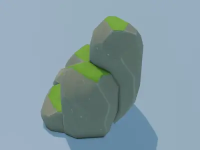 Stylized Stone Free low-poly 3D model