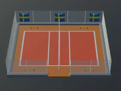  Volleyball Stadium - Sweden Low-poly 3D model