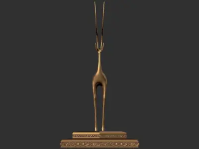 Deer Figurine - Ready for 3D Printing High-poly 3D model 3D print model