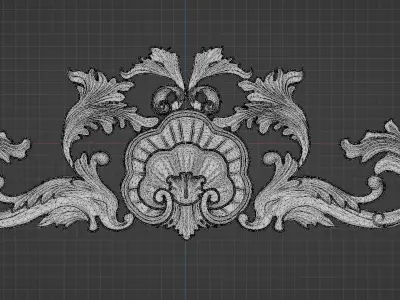 Flower for wood carving 3D print model