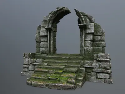 Ruin Gate Low-poly 3D model