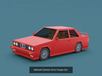 Stylized Euro Cars 80s Pack