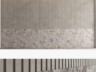 Decorative wall panel set 65 3D model