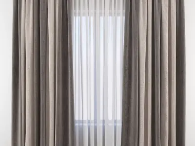 Set 52 Curtains 3D model