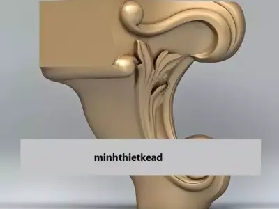 Classic sofa table legs wooden furniture CNC  3D model