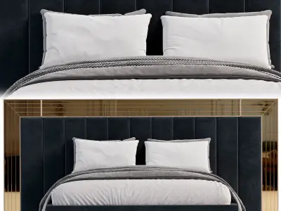 Badem Metal Bed By Evgor luxury 3D model