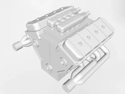 V8 engine 3D print model