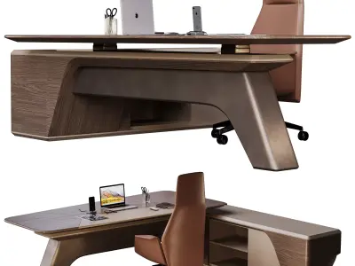 High Tech Executive Office Desk W-2428 3D model