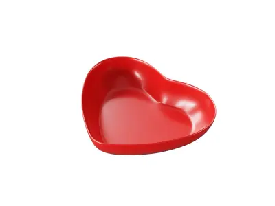 Heart Shaped Cereal Bowl 3D model