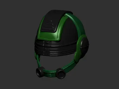 helmet high poly sculpt 3d printable  3D model 11