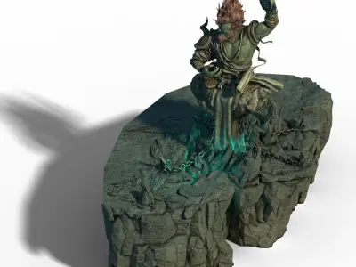 Stone Town Magic Cave - Stone Sculpture 02 3D model